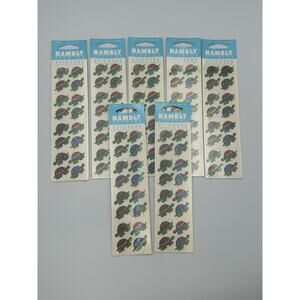 Vintage Hambly Turtle Stickers 7 Sealed Packs 1980s Foil Rainbow Holographic